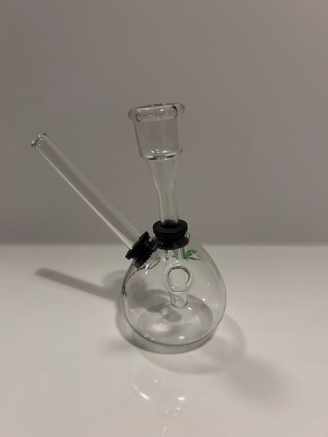 Liten GlassBong Med Weed-Blad | 9cm