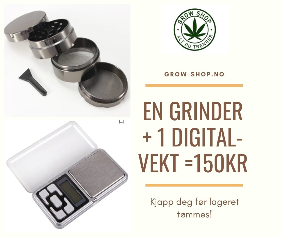 SALG - 1 Digitalvekt + 1 Grinder - Grow-shop.no